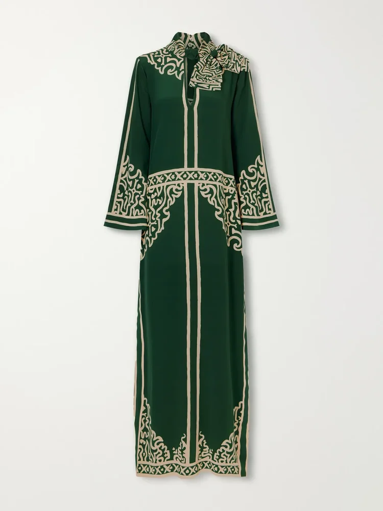 The Windborne silk-crepe de chine maxi dress
