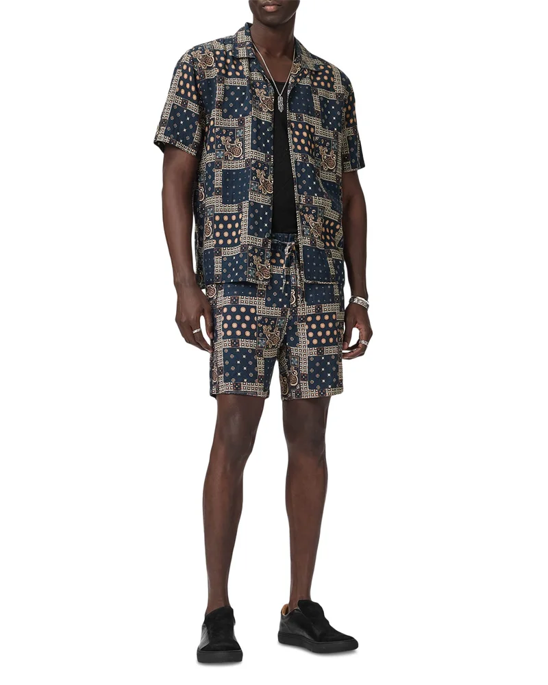 Dan Short Sleeve Camp Shirt & Drawstring Linen Shorts