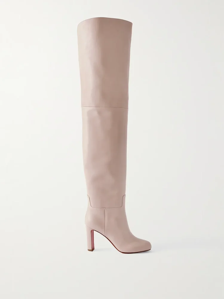 loo 85 leather over the knee boots