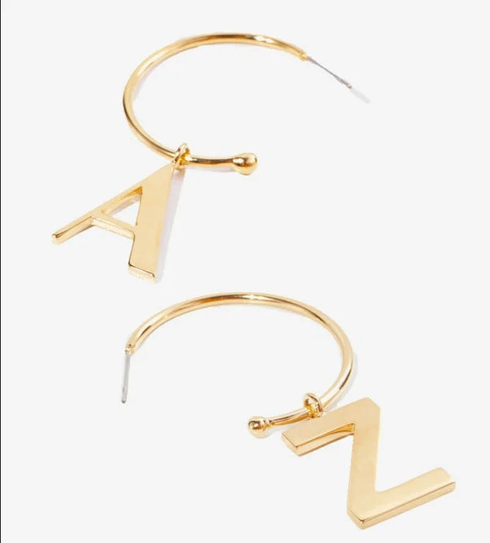 SOKO Signature Initial Hoop Earrings