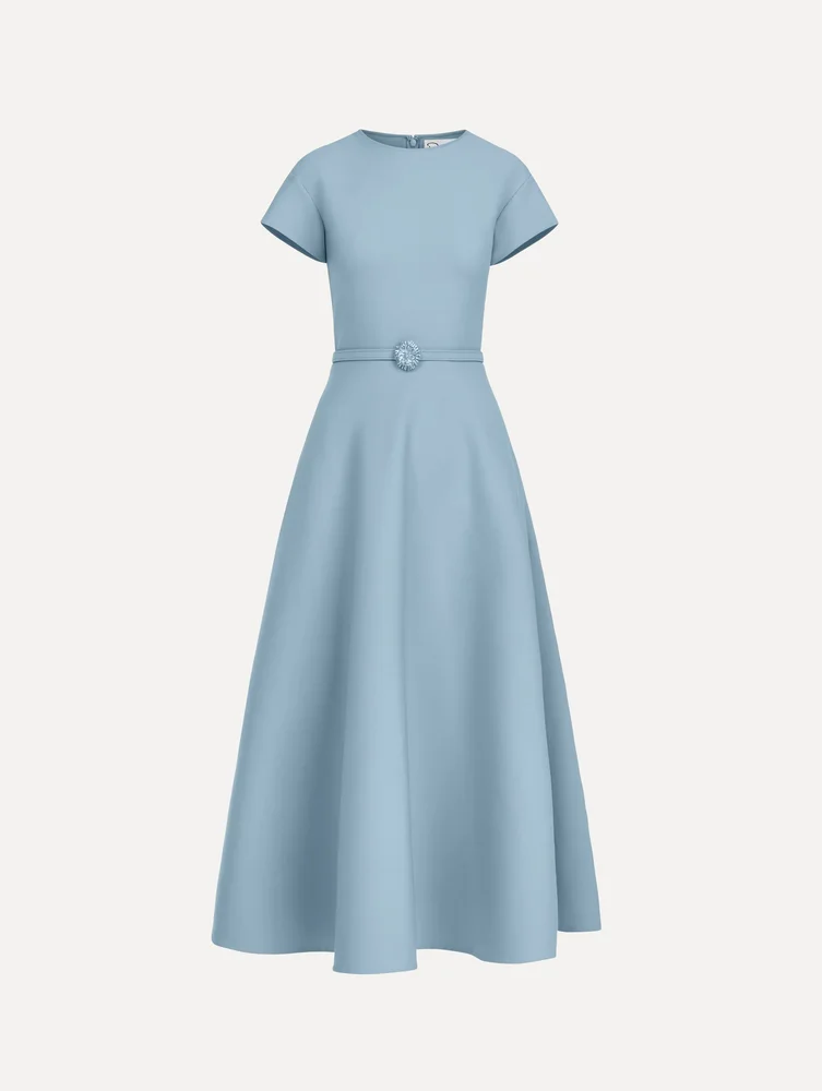 Wool Cap Sleeve Dress