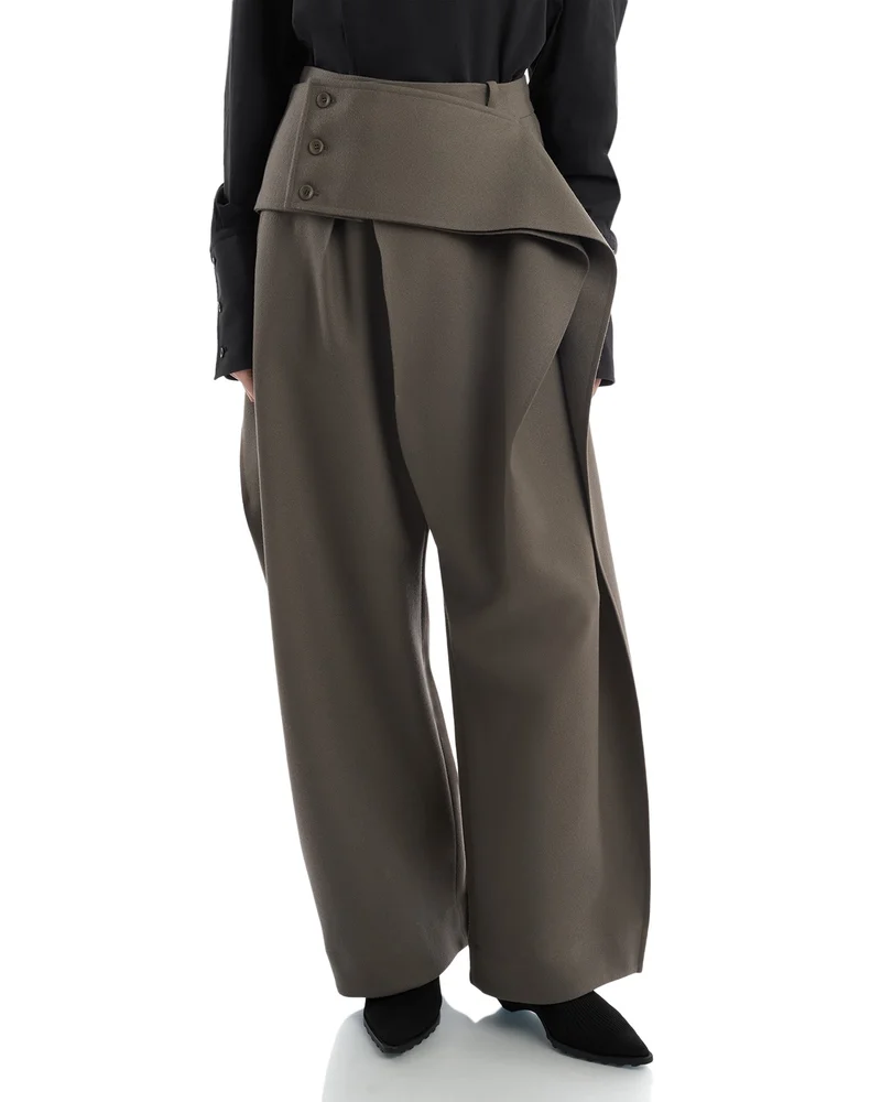 Calligraph Draped Waist Pants