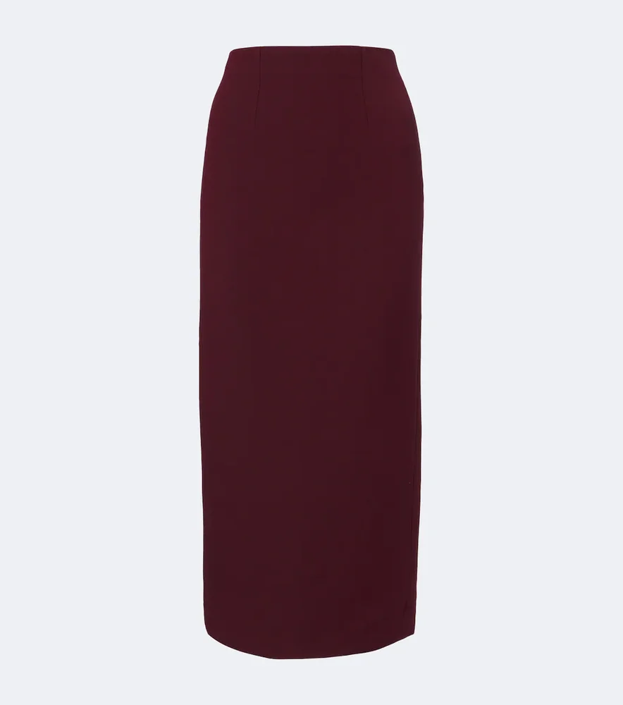 Crêpe pencil skirt