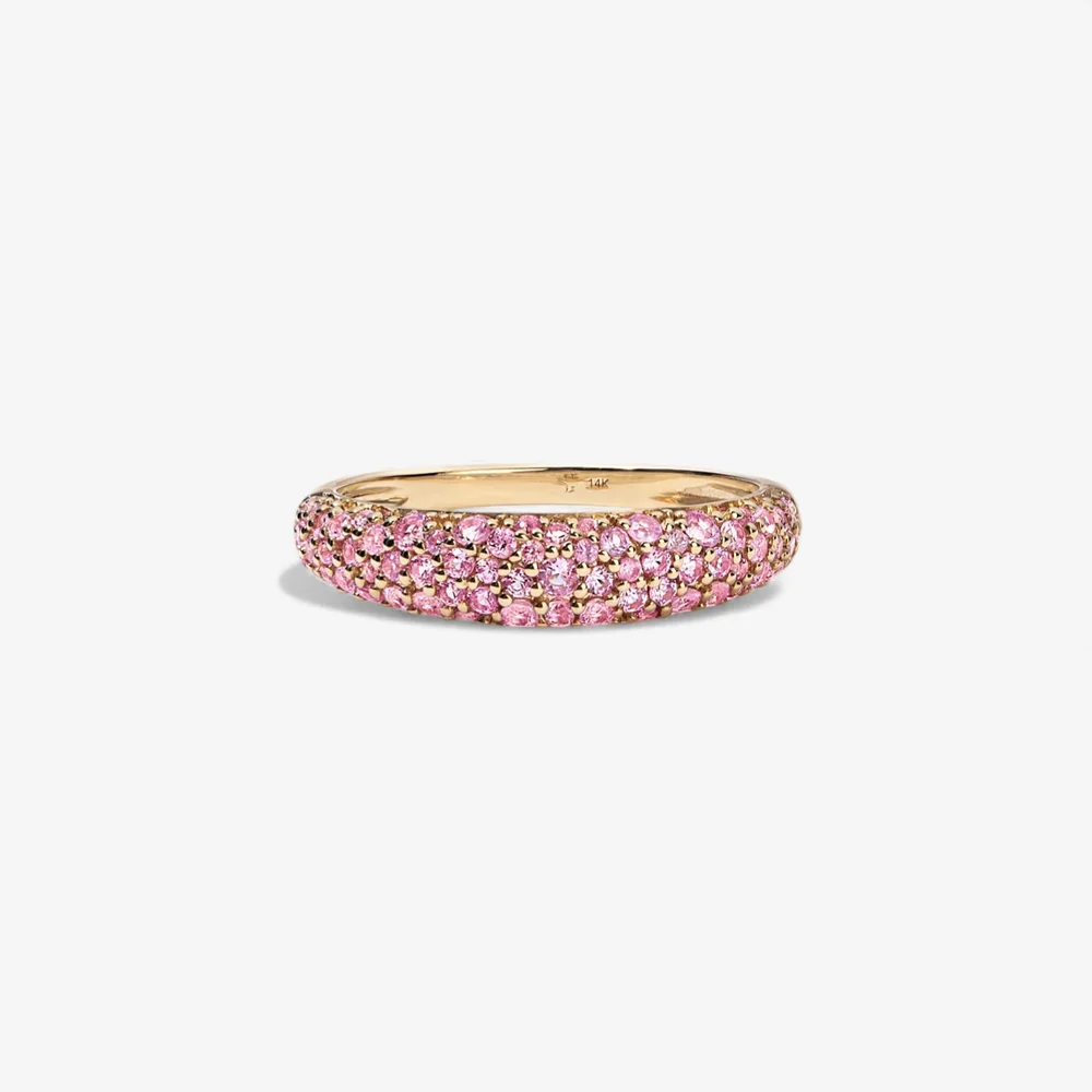 Madison Pink Sapphire Dome Stack Ring