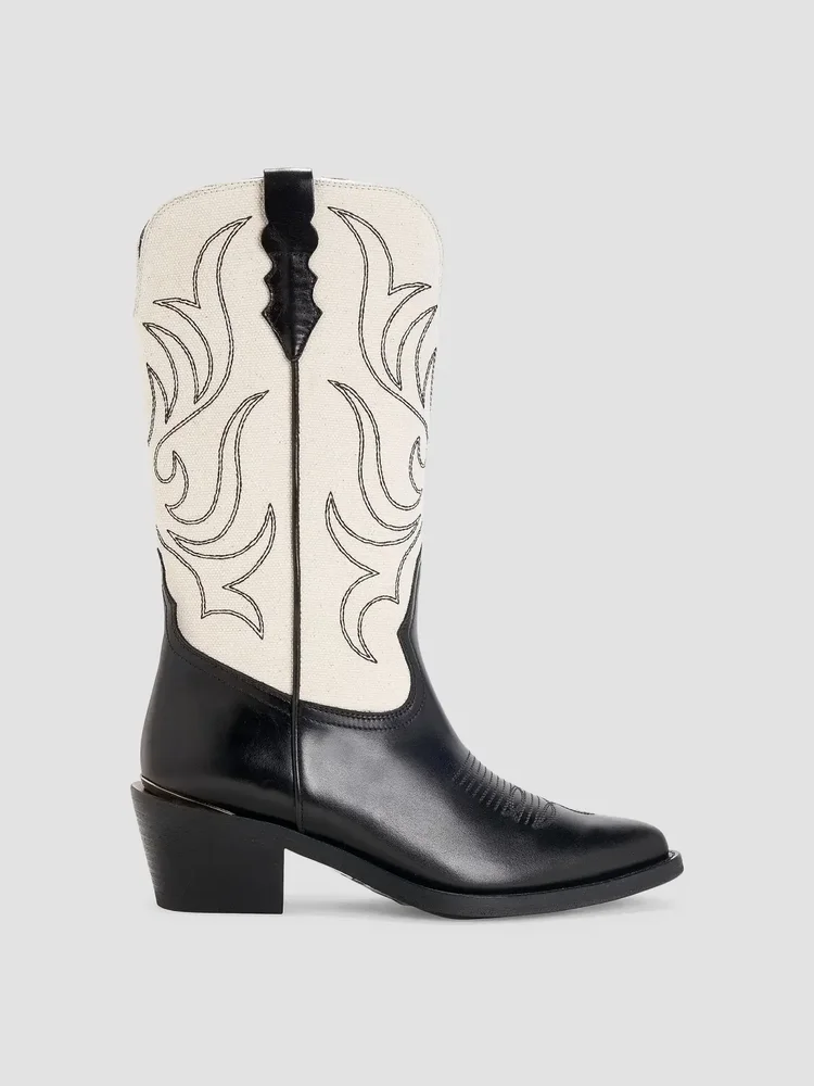 Rowan 55MM Embroidered Leather Boots