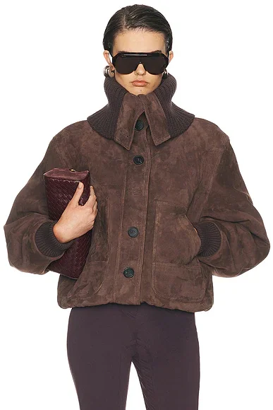 Suede Bomber Jacket