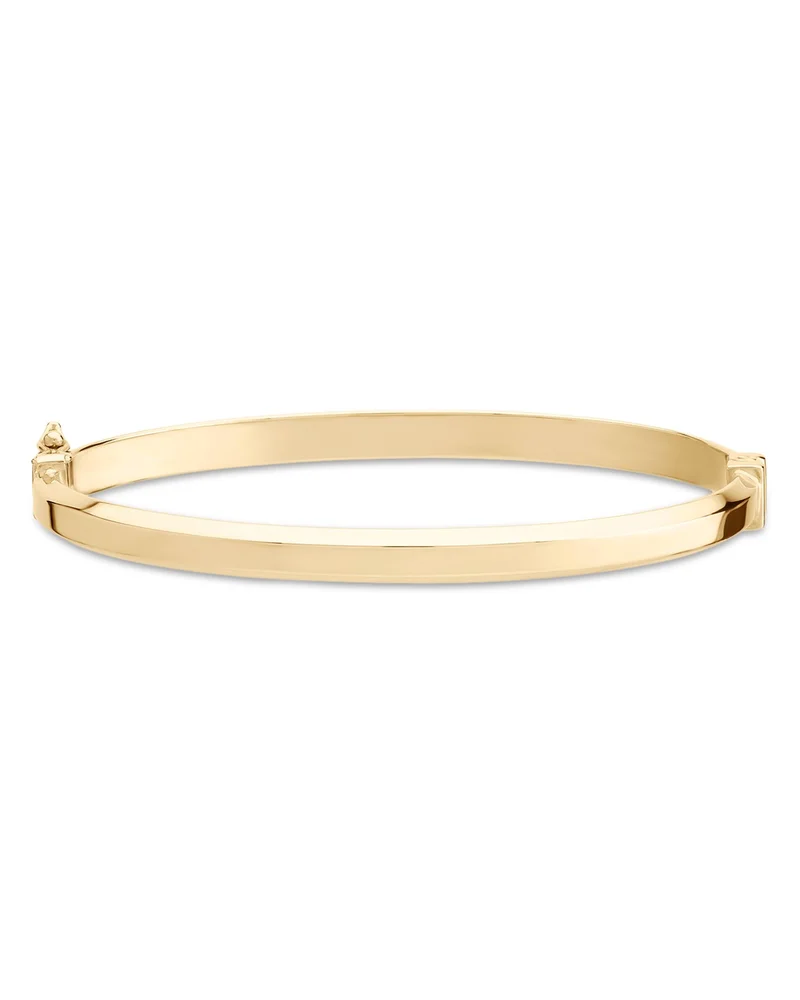 14K Gold Edged Hollow Hinge Bangle