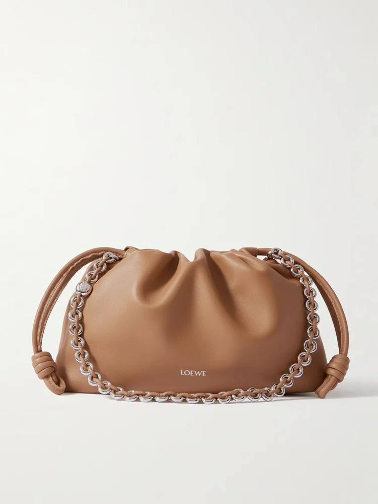 Flamenco medium leather clutch
