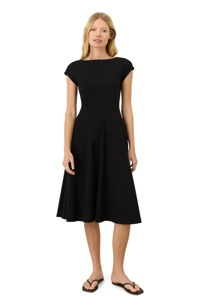 Pact Fit & Flare Ballet Neck Dress Made With Organic Cotton