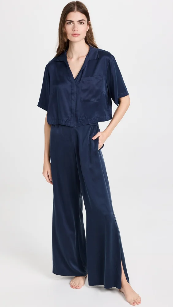 Washable Silk High Rise Pant Set