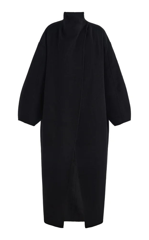 Leroy Funnel-Neck Wool-Blend Coat