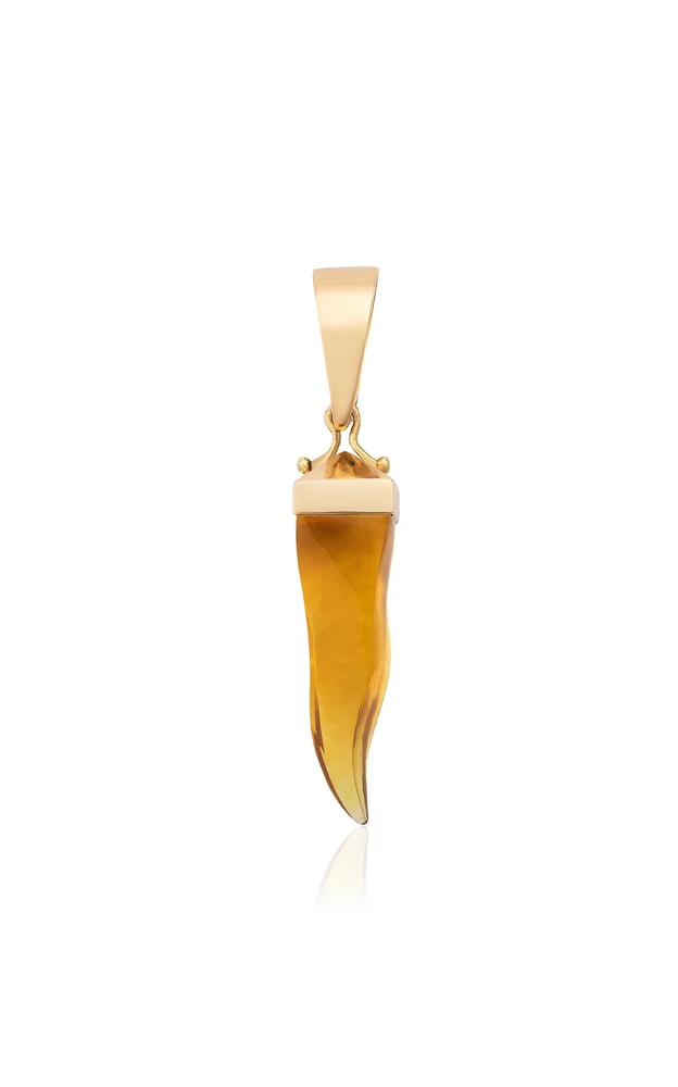 Cornicello 18K Yellow Gold Citrine Pendant