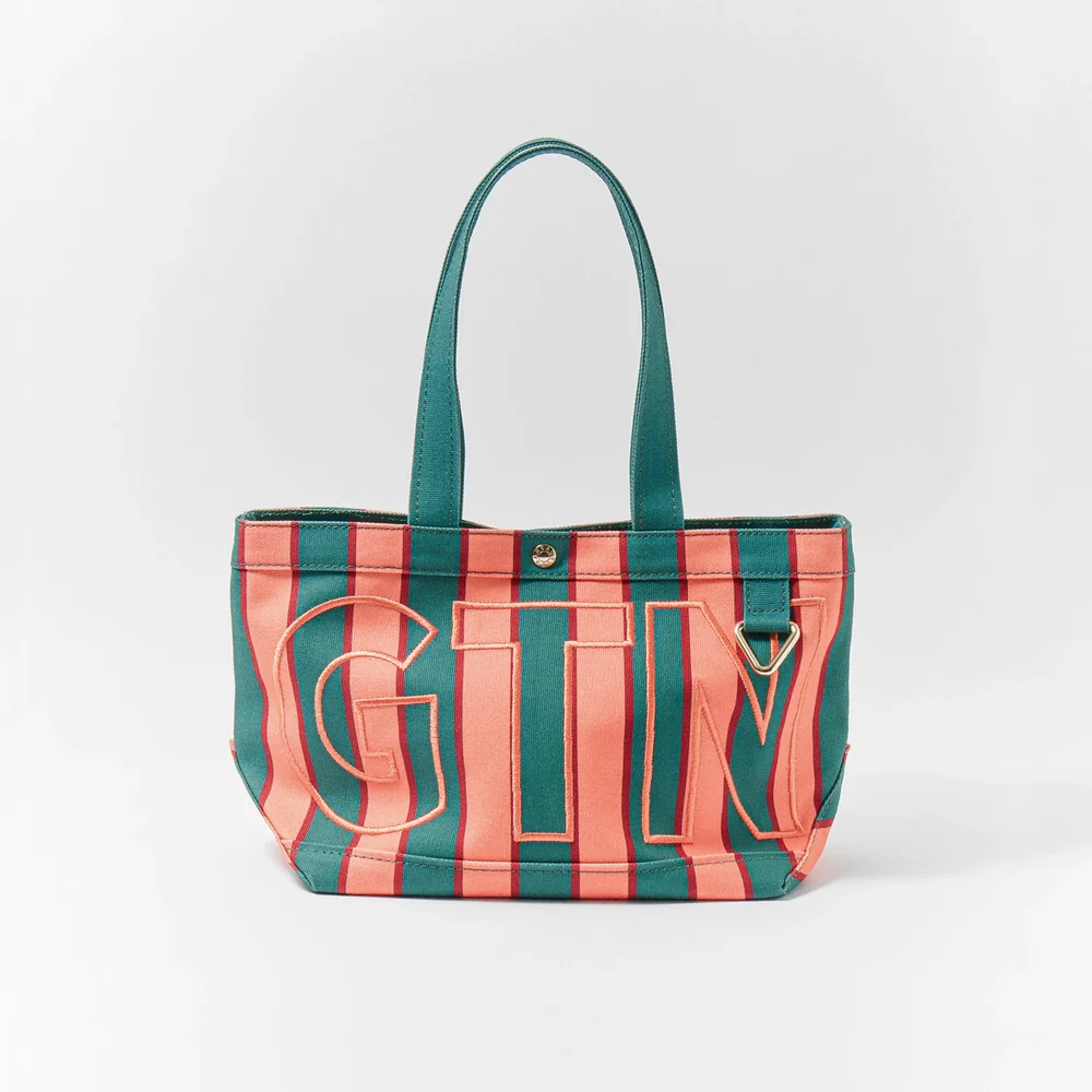 BaubleBar Striped Custom Alpha Tote - Persimmon