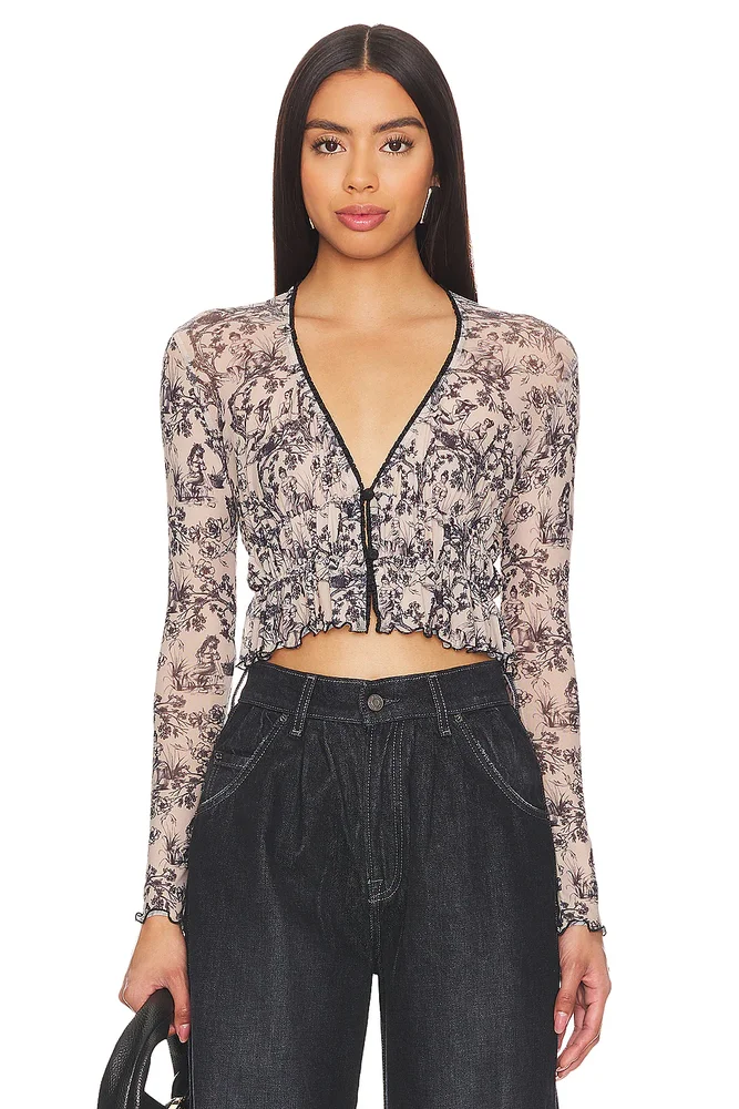 Afternoon Delight Ruched Cardi Top