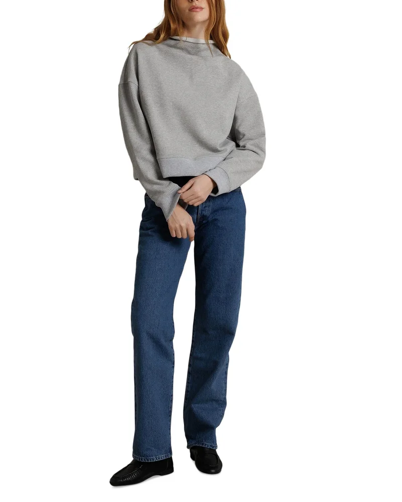 Arden French Terry Mock Neck Sweatshirt