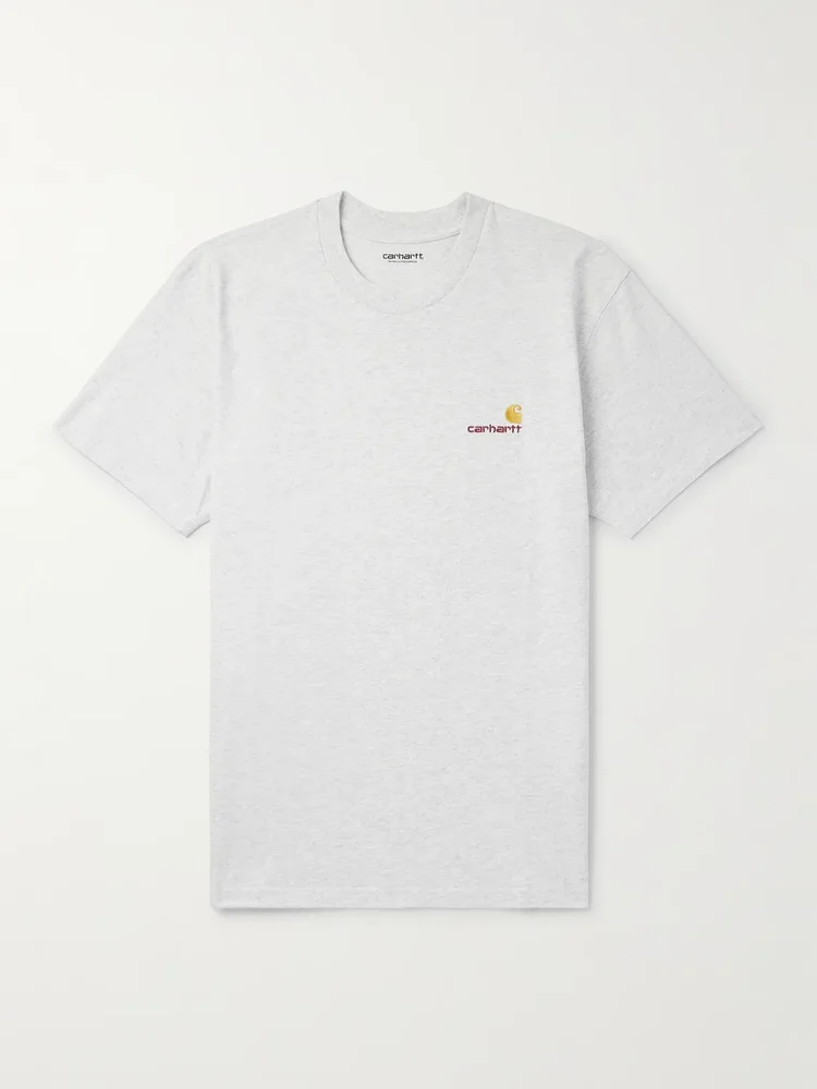 American Script Logo-Embroidered Organic Cotton-Jersey T-Shirt