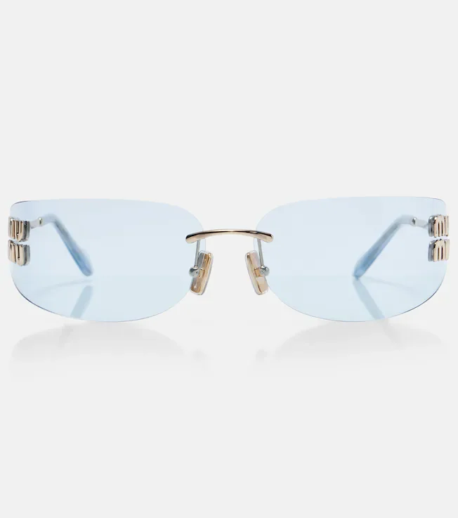Logo rectangular sunglasses
