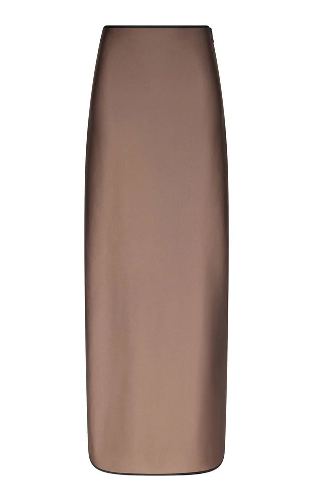 Summer Bones Satin Sheath Maxi Skirt