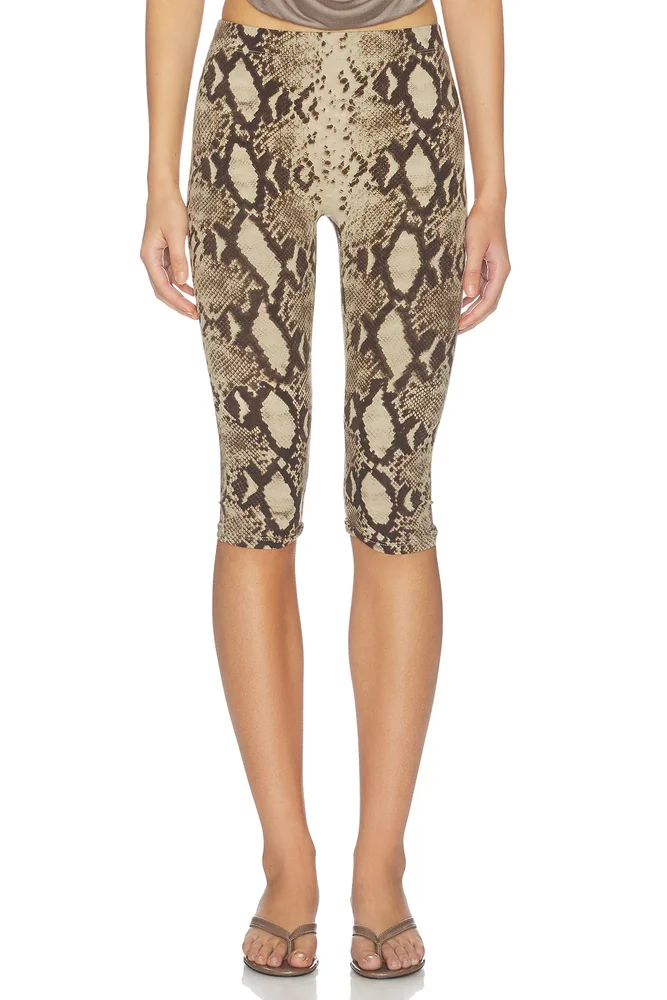 Printed High Waisted Capri Pant