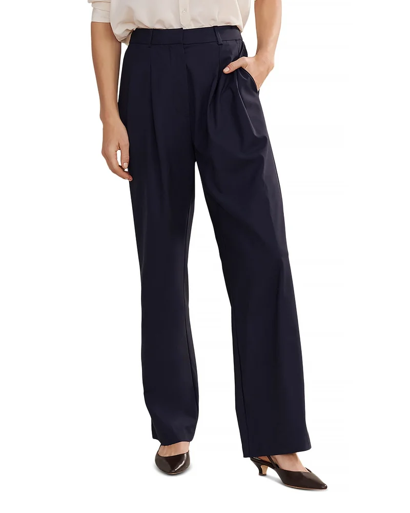 Jones Pleated Wool Pants