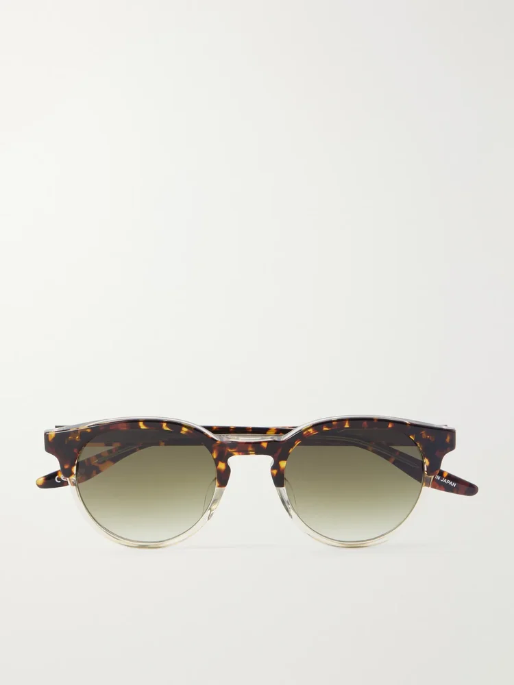 Beckford Sun round-frame tortoiseshell acetate sunglasses