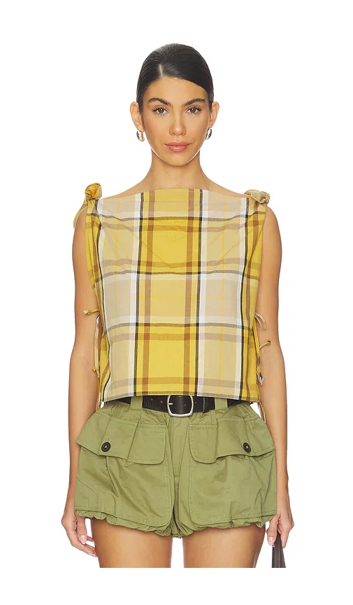 Copeland Plaid Top Sea