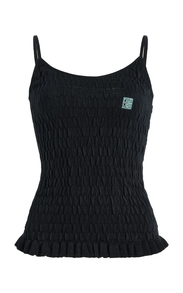 Exclusive Shirred Knit Cotton-Cashmere Cami Top