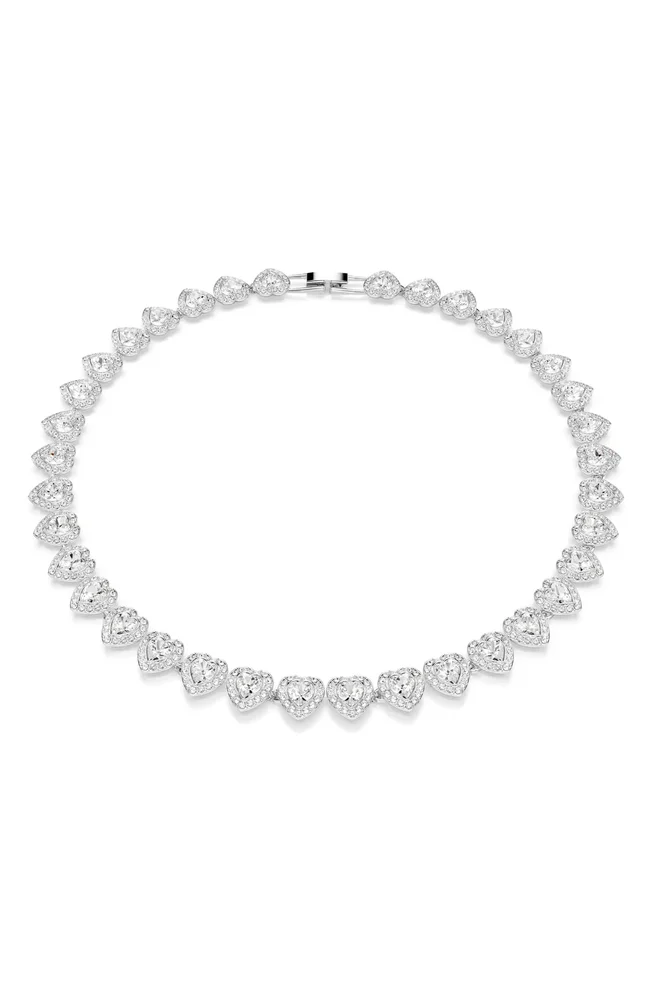 x Ariana Grande Angelic Crystal Heart Halo Collar Necklace