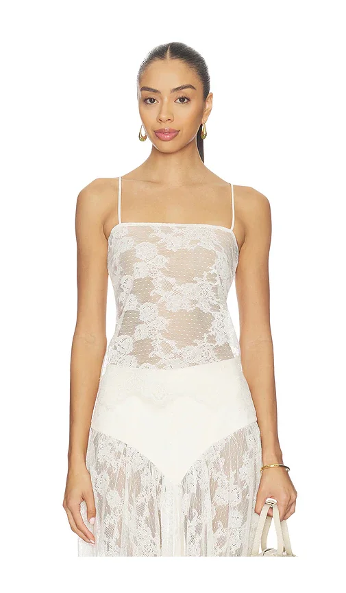 Hildie Sheer Lace Cami Bardot