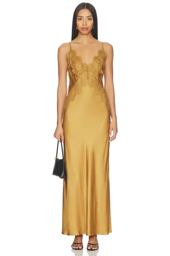 Simona Lace Slip Maxi Dress