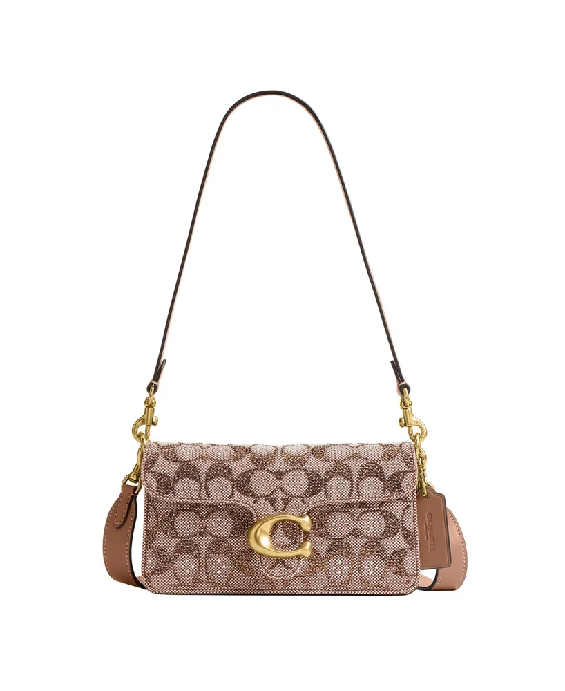 Tabby Small Crystal Signature Jacquard Shoulder Bag 20