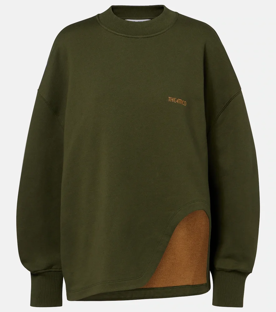 Oversized cotton jersey sweatshirt