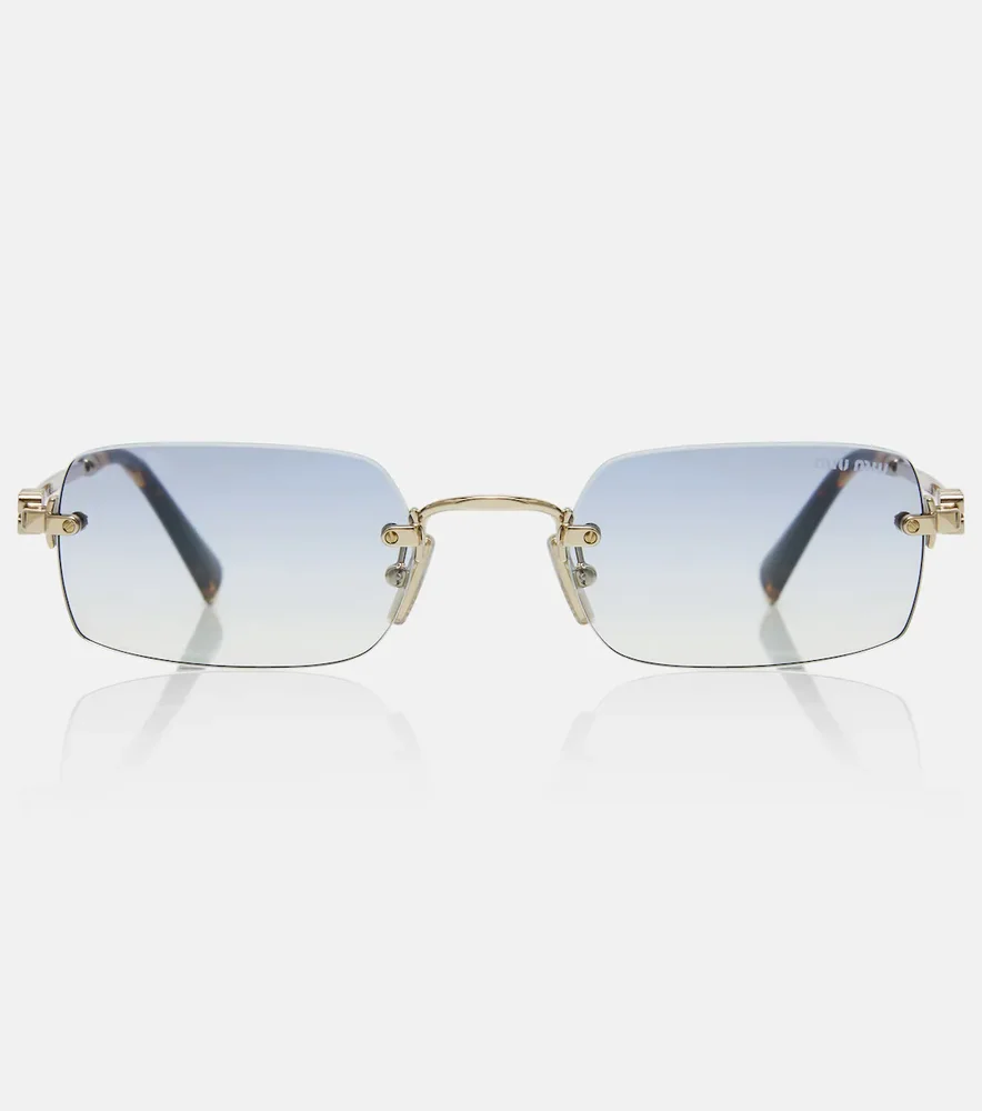 Logo rectangular sunglasses