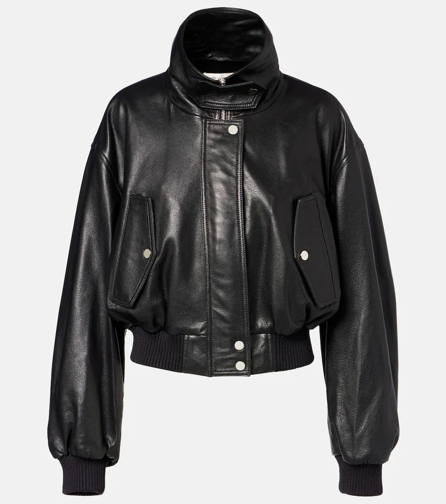 Briar leather bomber jacket