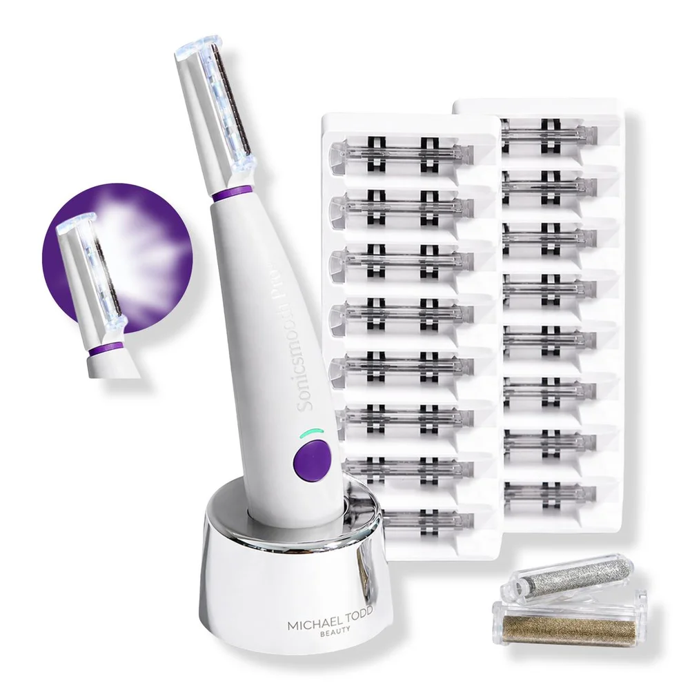 Sonicsmooth Pro+ Dermaplaning Peach Fuzz Remover LED light