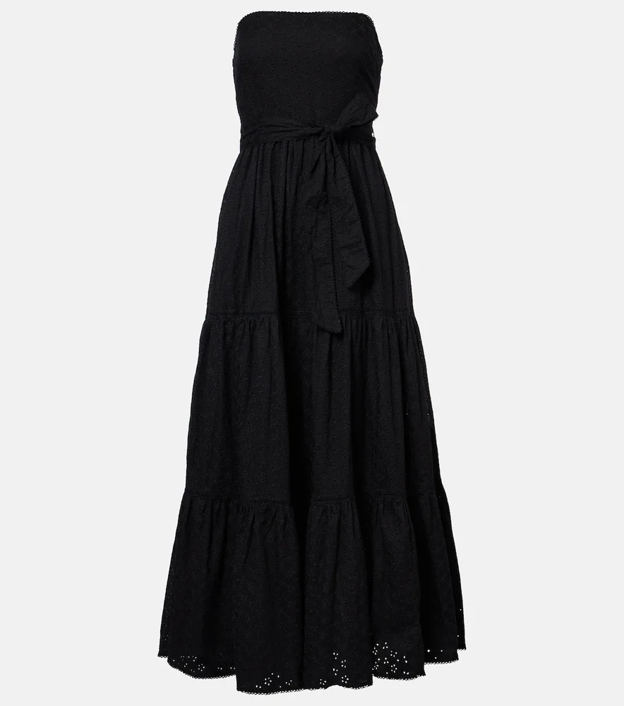 Thelma strapless cotton maxi dress