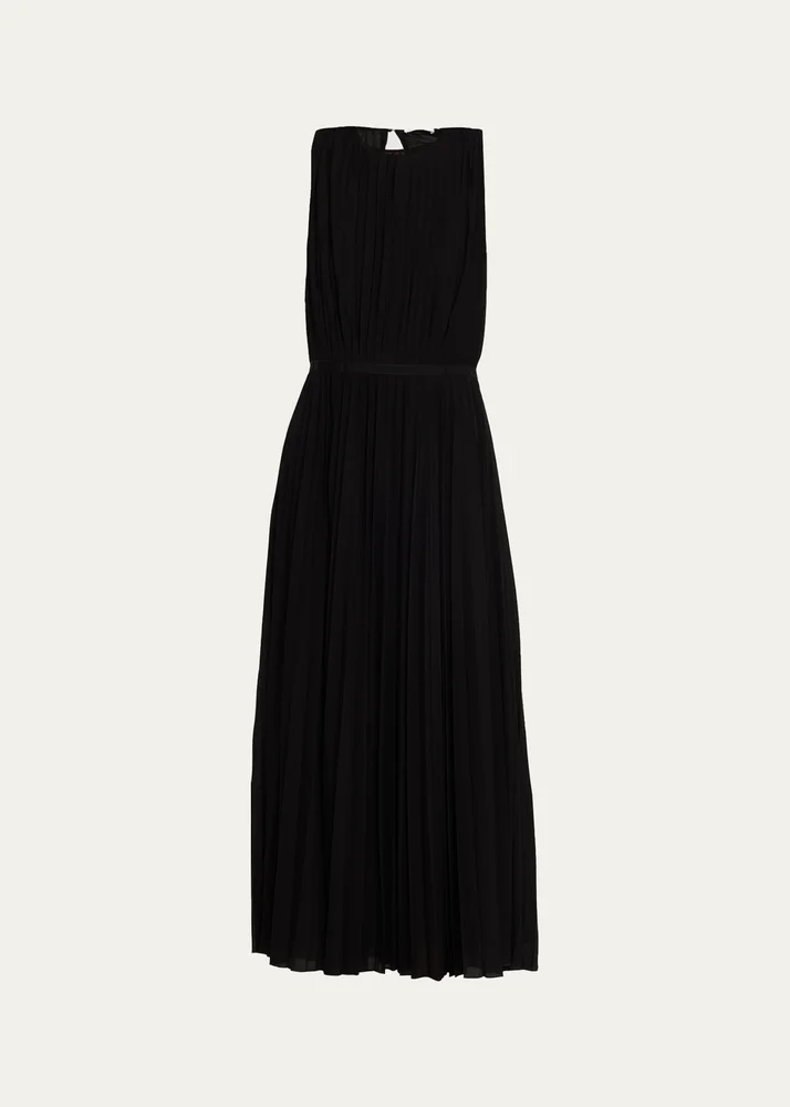 Sleeveless Plisse Midi Dress