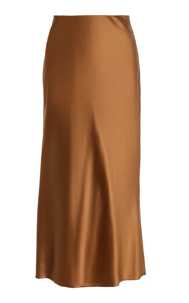 Exclusive The Favorite Silk-Blend Satin Midi Skirt