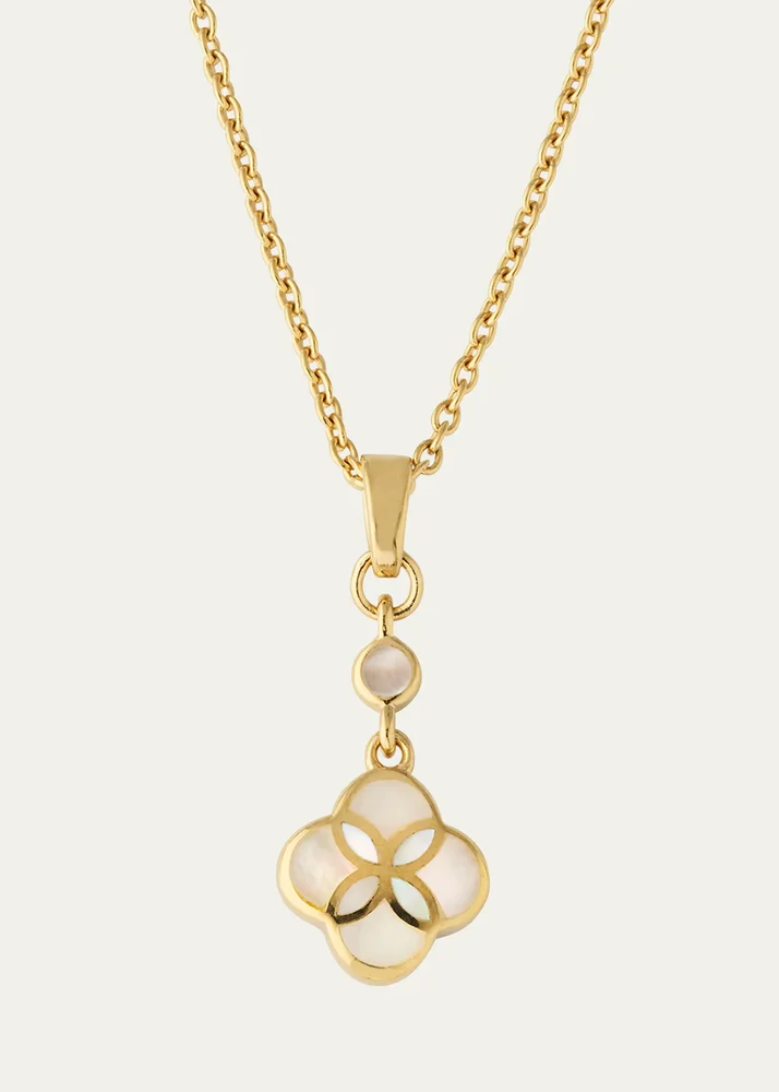 Single Petal Mother of Pearl Drop Necklace