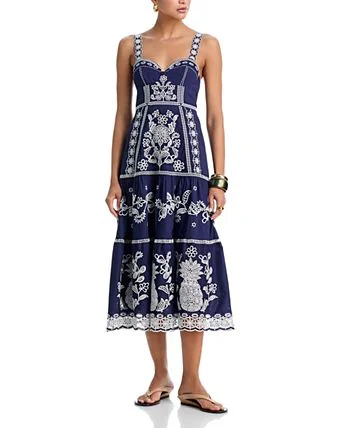 Sweetheart Neck Midi Dress