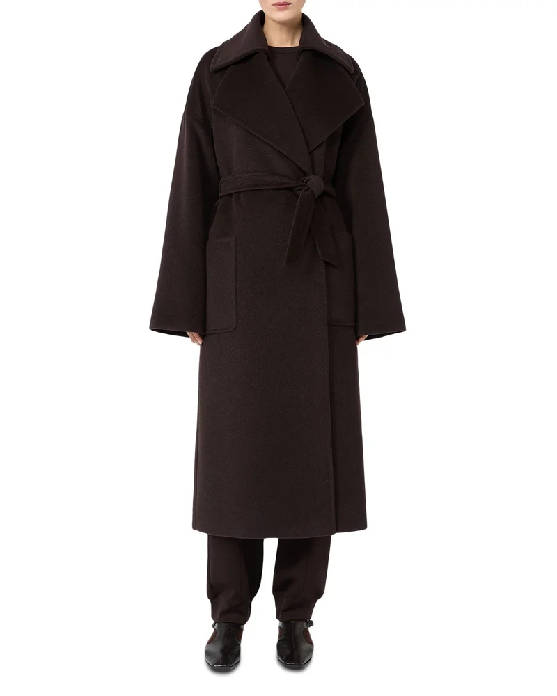 Mxmpanda Wool & Cashmere Belted Barn Coat