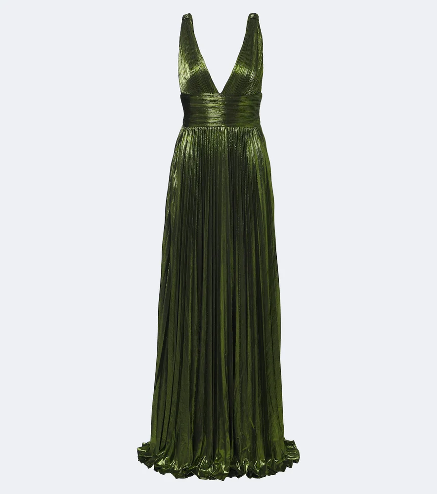 Perindo plissé lamé gown