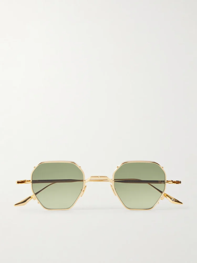 Verlaine round-frame gold-tone sunglasses