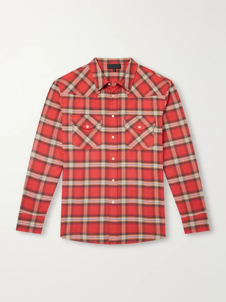 Travis Checked Cotton-Flannel Shirt