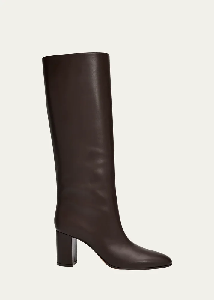 70mm Nappa Leather Knee-High Boots