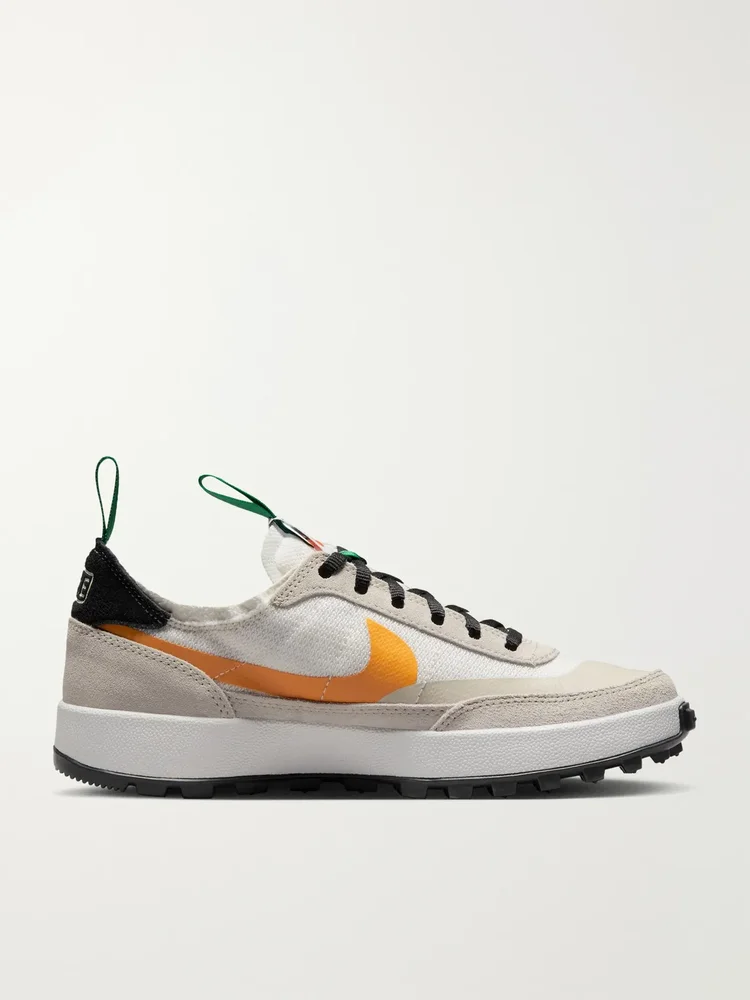 + Tom Sachs General Purpose Suede-Trimmed Mesh Sneakers