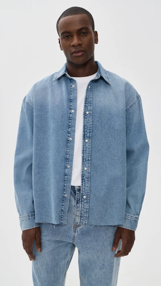 Relaxed Denim Shacket (Suntrace)