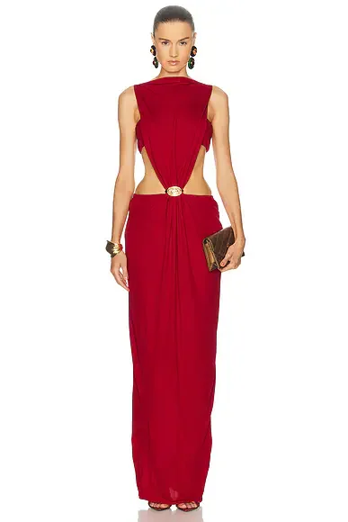 Jersey Cut Out Maxi Dress