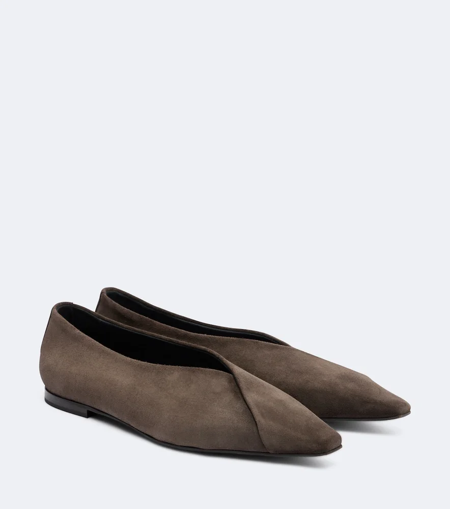 Suede ballet flats