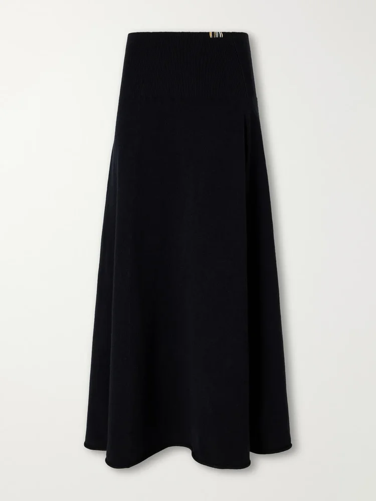 Ease Knit cashmere-blend midi skirt